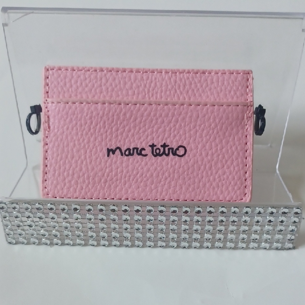 Marc Tetro Pink Card Holder NWOT